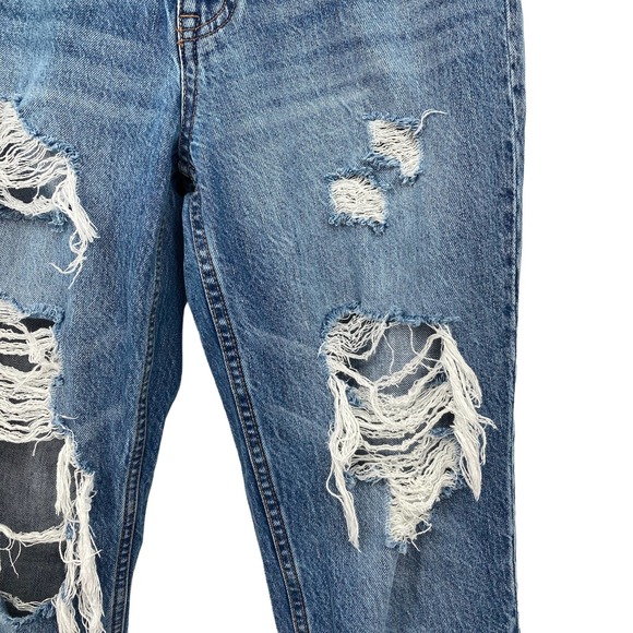 Aeropostale Size 6 High Rise Distressed Mom Jeans - 90 Vibes - Picture 8 of 10